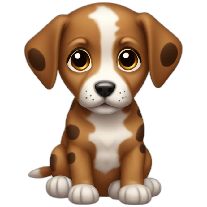 small spotted brown puppy emoji