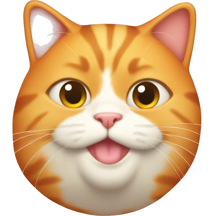 Fat orange cat emoji