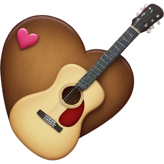heart with guitar emoji