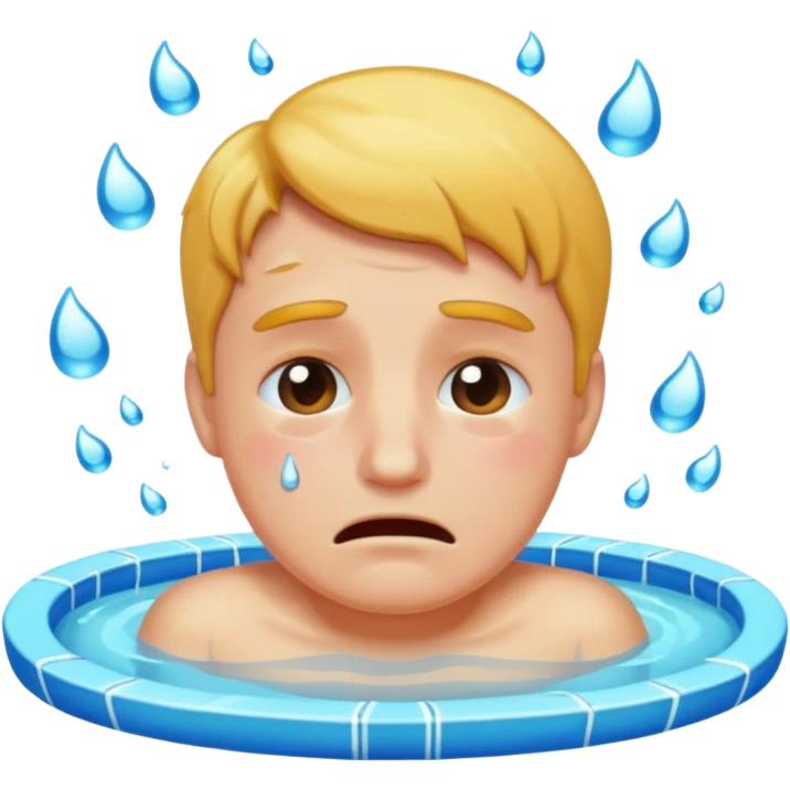 Dick crying in a pool  emoji