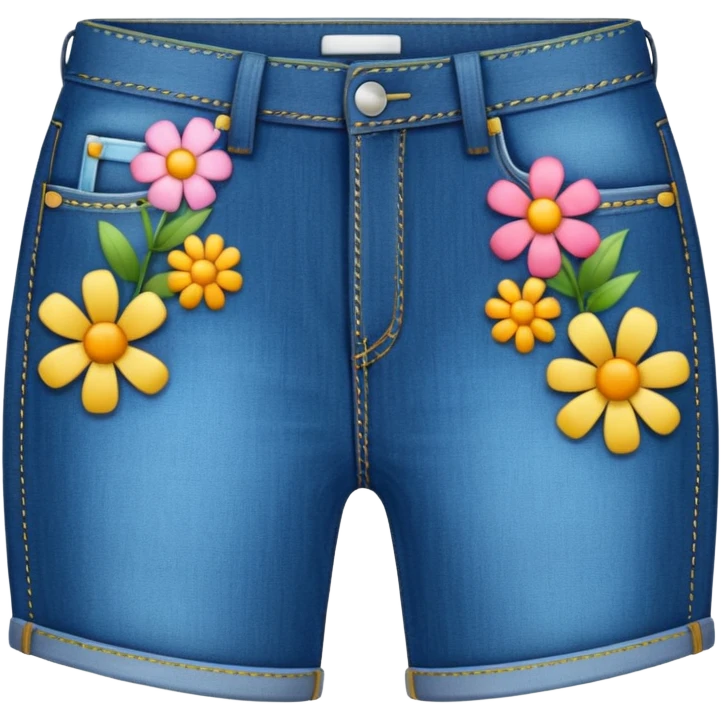 Jean pocket with flowers sticking out  emoji
