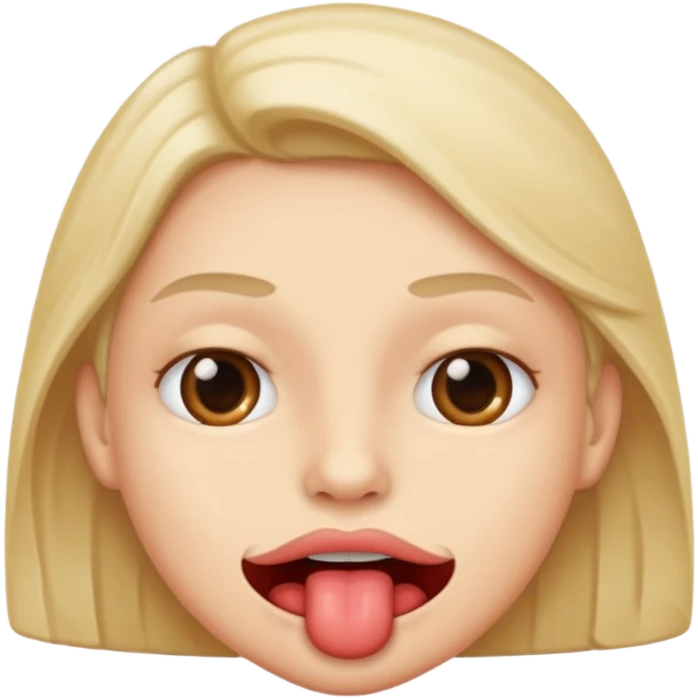 Bite lip emoji