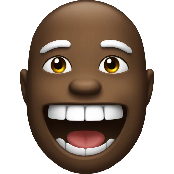 black emoji laughing hard emoji