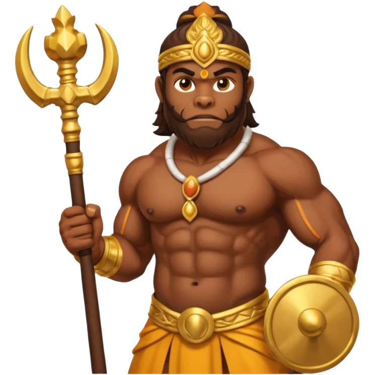 Hanumanji and mace emoji