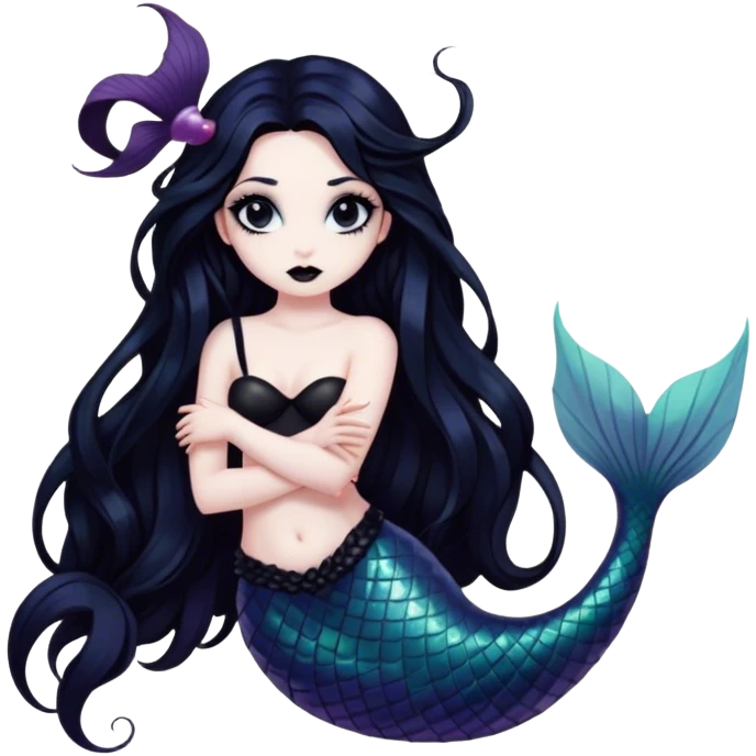 goth mermaid girl emoji