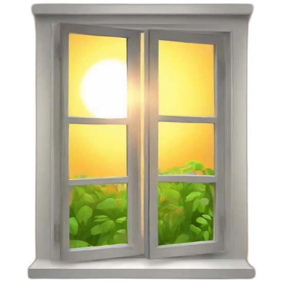 window with sunlight emoji