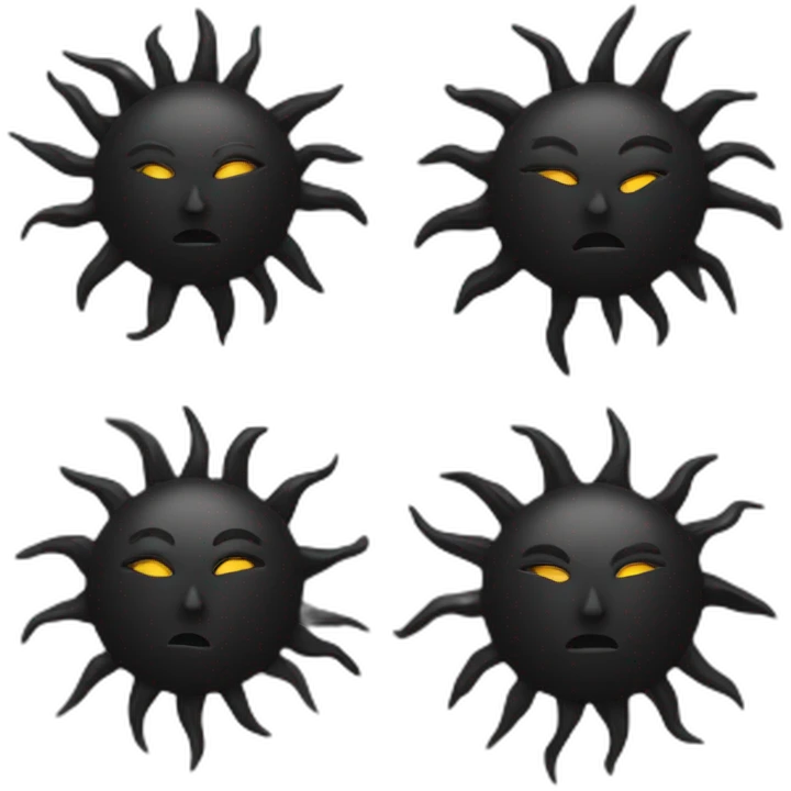 Black sun emoji