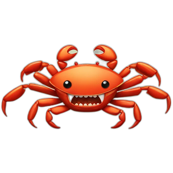 angry crab with knife emoji
