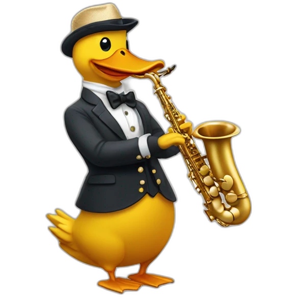 Canard qui joue du Saxophone  emoji