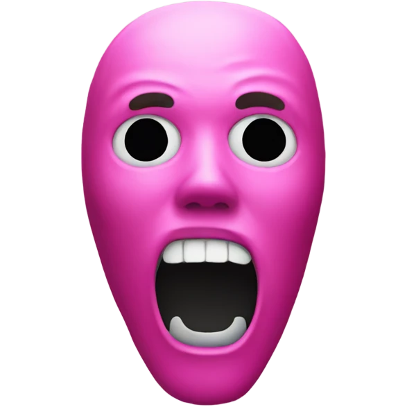 pink scream mask emoji