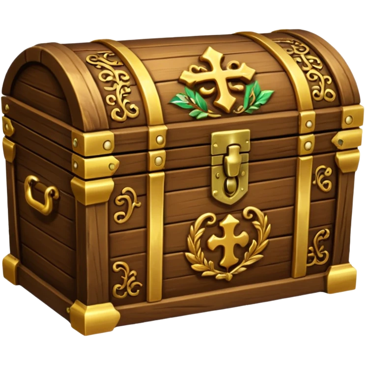 Treasure Chest – Wooden chest filled with gold emoji