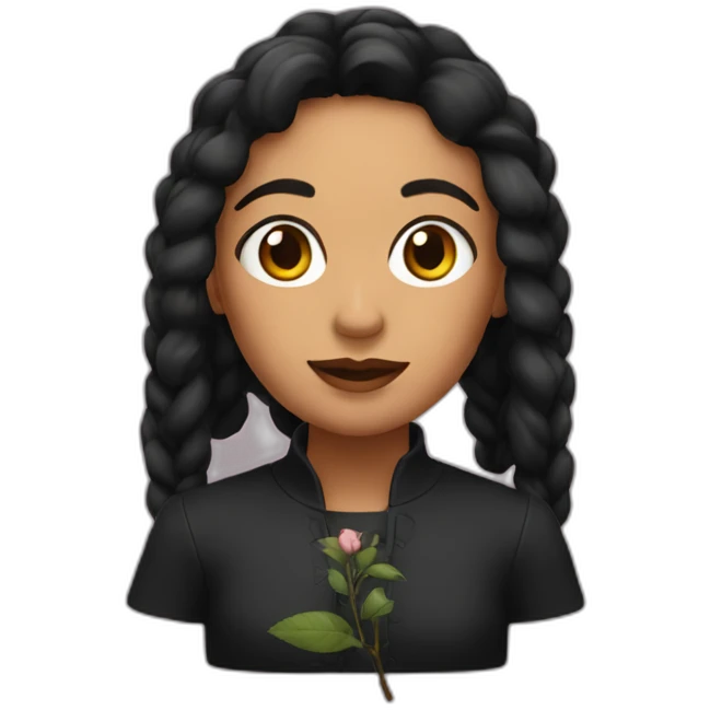 Rosa negra emoji