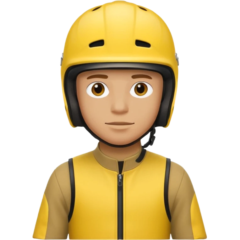 BMX rider yellow man with helmets emoji
