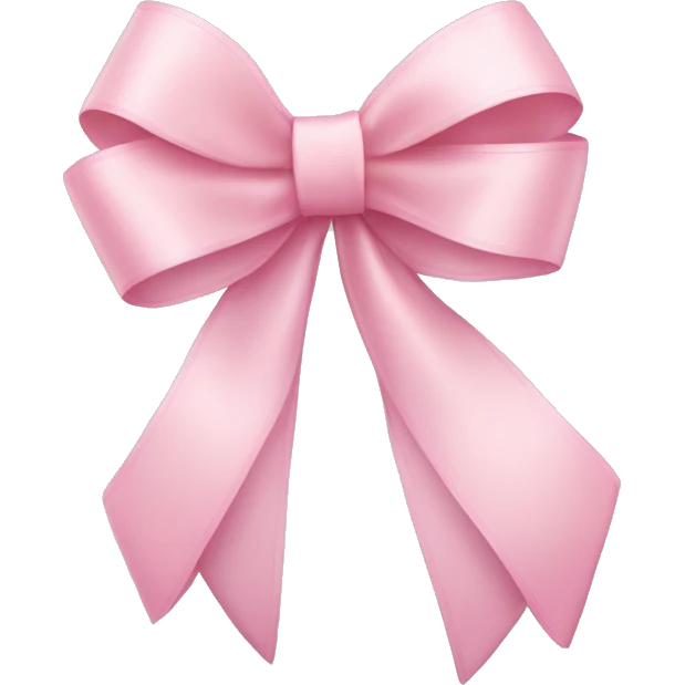 light pink ribbon bow emoji
