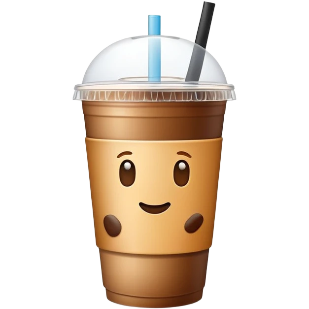 Flat lid iced coffee small emoji