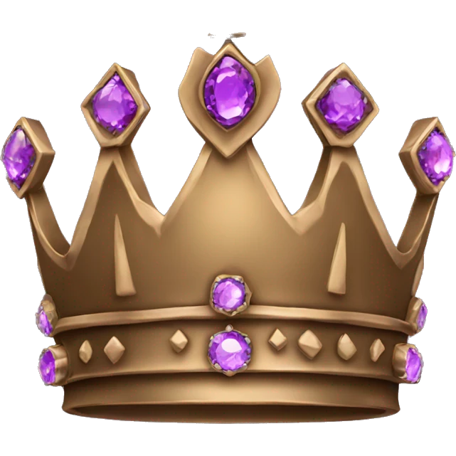 Bronze Crown with some purple diamonds emoji