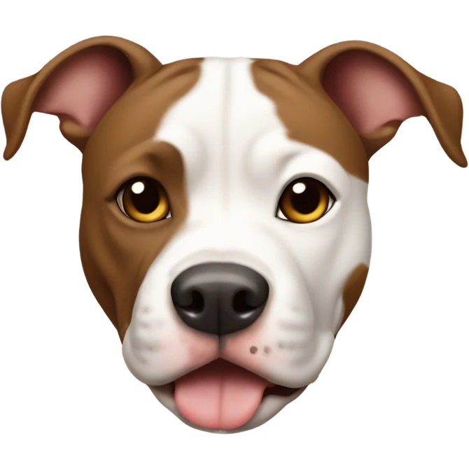 brown and white pit bull terrier emoji