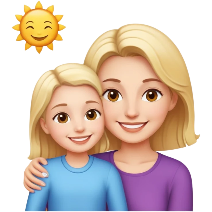 mom with her girl emoji