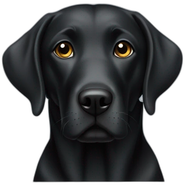 A black female labrador emoji