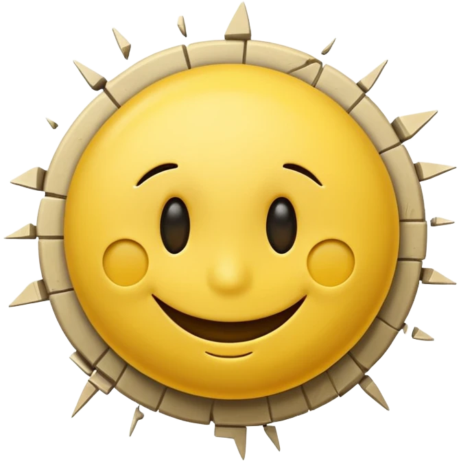 Смайлик боком, перед ним стена, он бьётся об нее головой  emoji