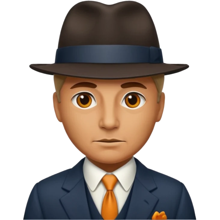 Retro Mobster with different colored suit and hat emoji