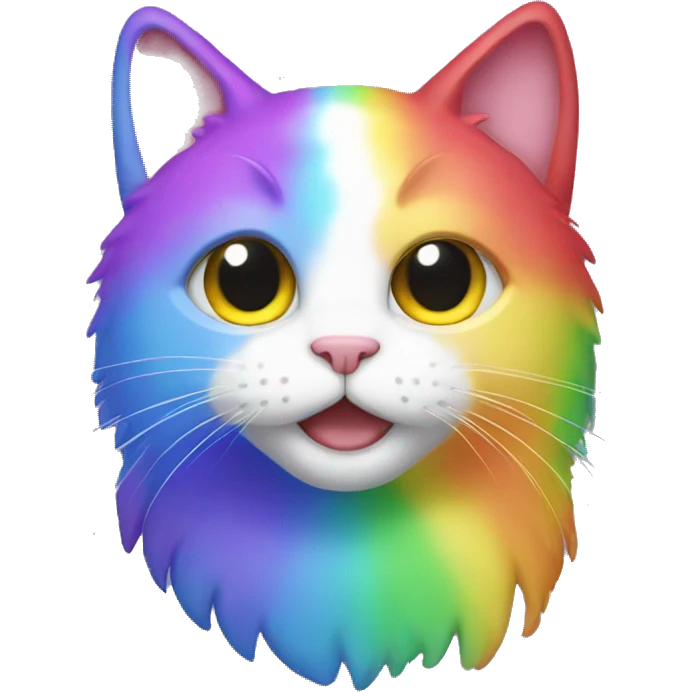 Rainbow cat emoji