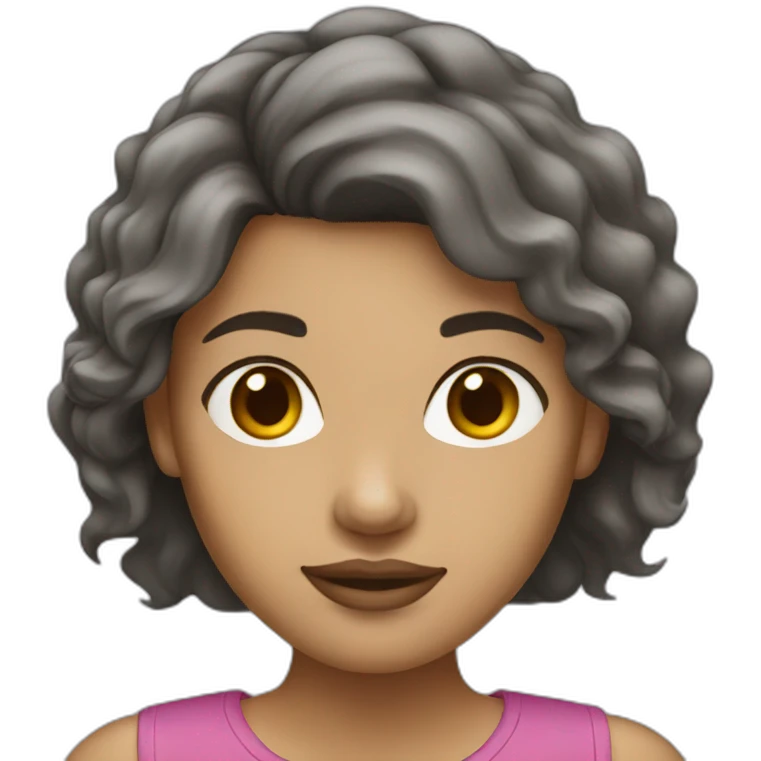 brunette woman light skin emoji