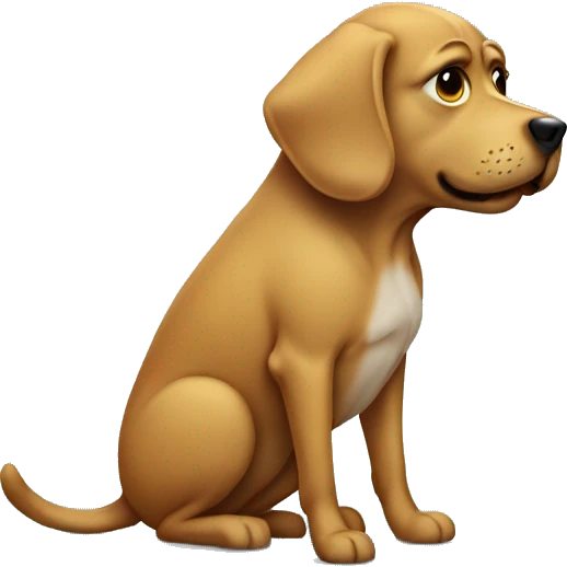 Dog peeing emoji