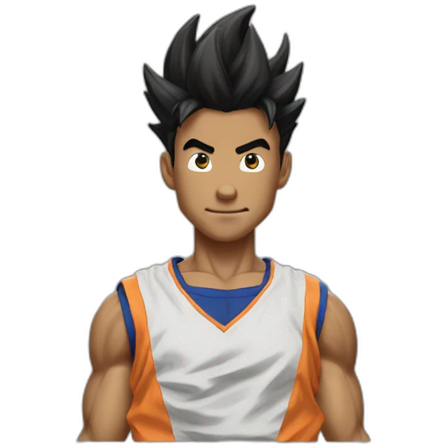Goku con la camiseta de boca emoji