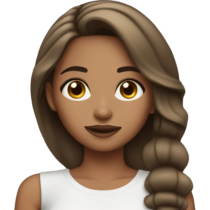 Girl Brown Hair taking Make-up off emoji