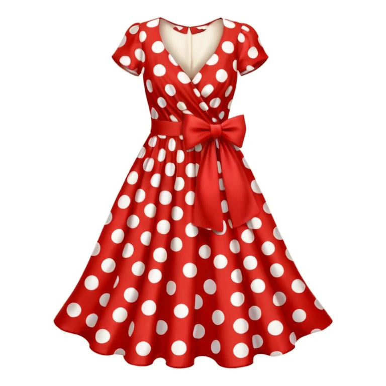Polka dot dress emoji