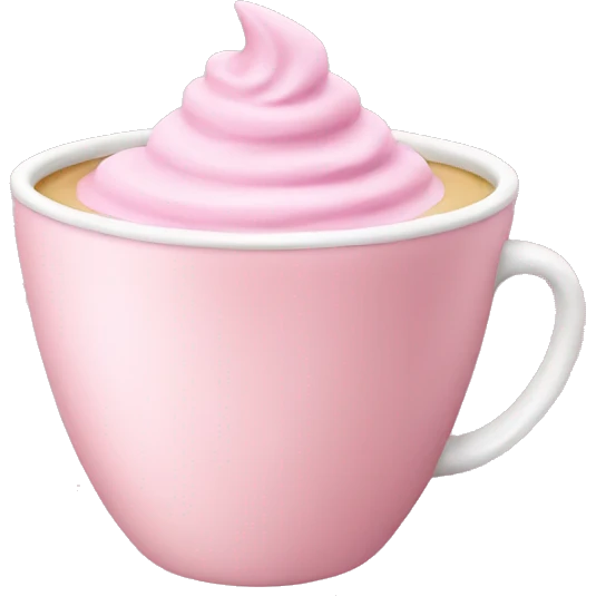 Baby pink latte cup emoji