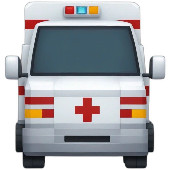 Pixel ambulance emoji