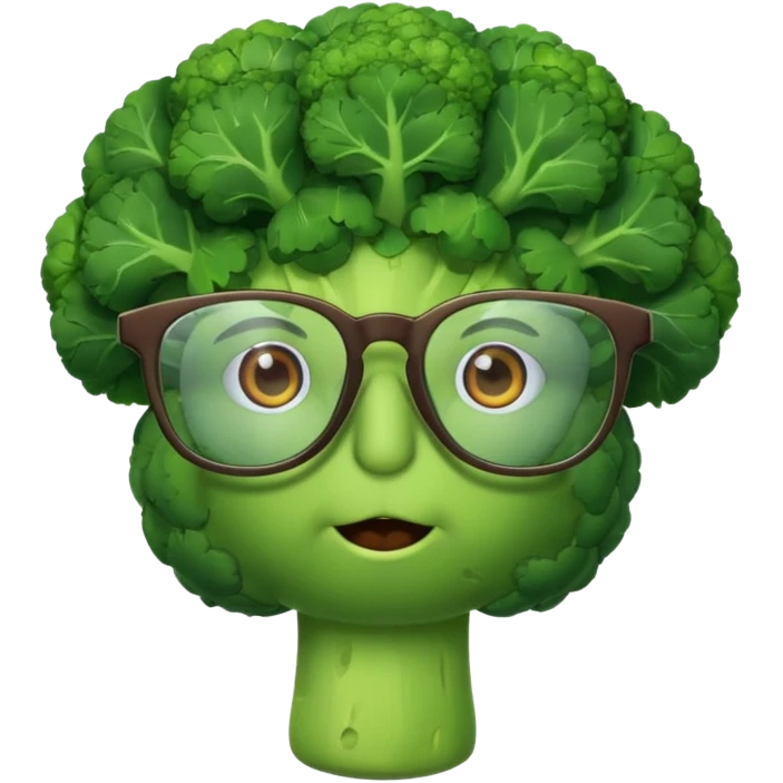 Brócoli con lentes  emoji
