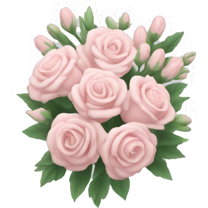 Pale pink bouquet emoji