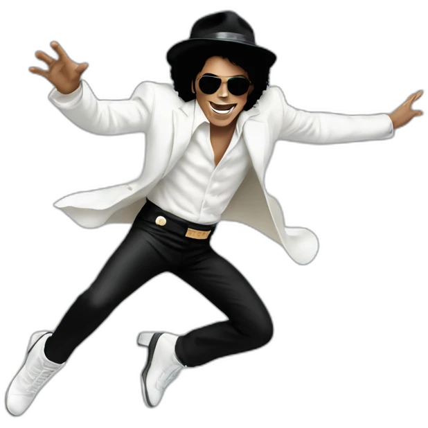michael jackson dressed in white jumping emoji