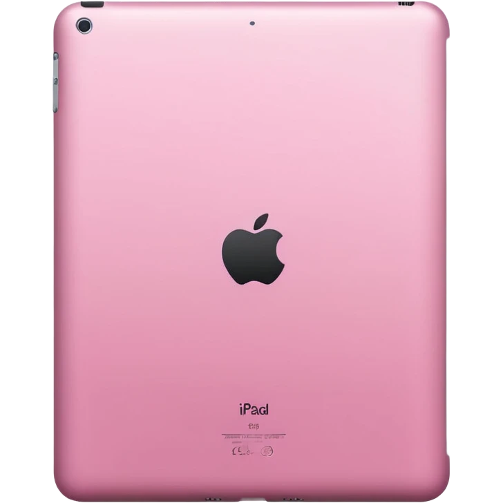  pink iPad (Apple tablet) with sleek metallic finish, minimal and modern design, soft reflections, isolated on transparent background, realistic style" emoji