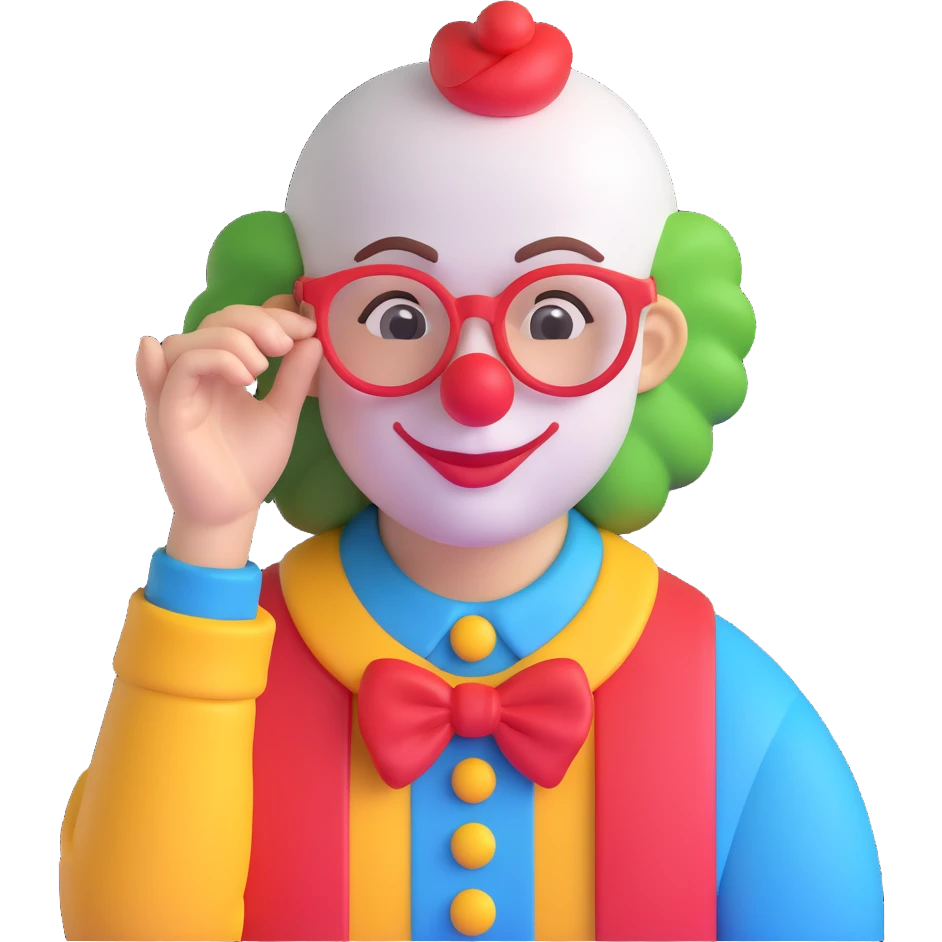 clown with glasses emoji