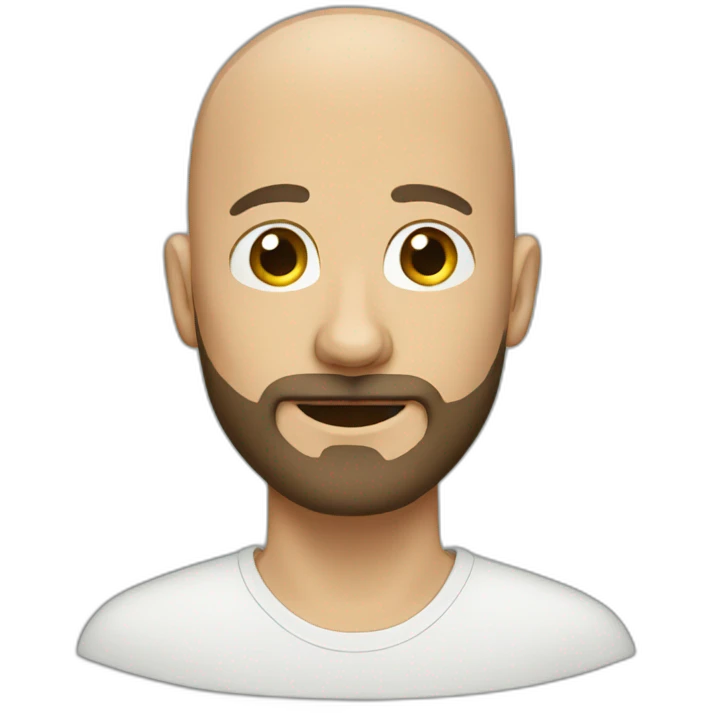 bald guy with beard emoji