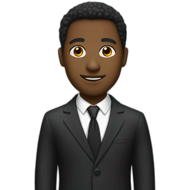 black man in a suit emoji