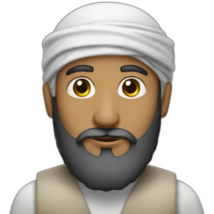 Muslim man with a beard emoji