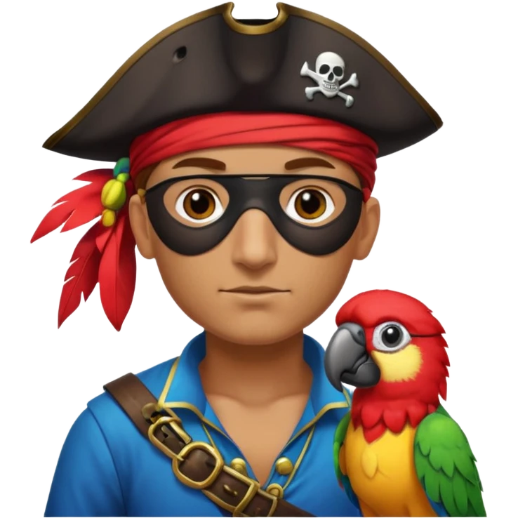 pirate and parrot emoji