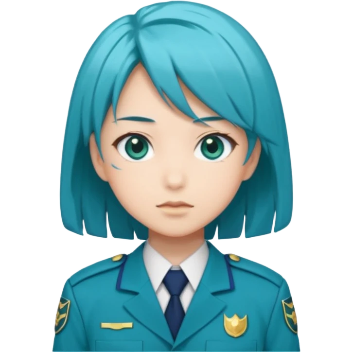Rin Itoshi from Blue Lock, cool soccer player with teal hair and sharp eyes, Blue Lock uniform, confident pose emoji