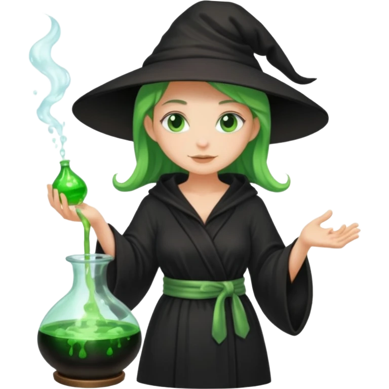 green witch cooking potion emoji