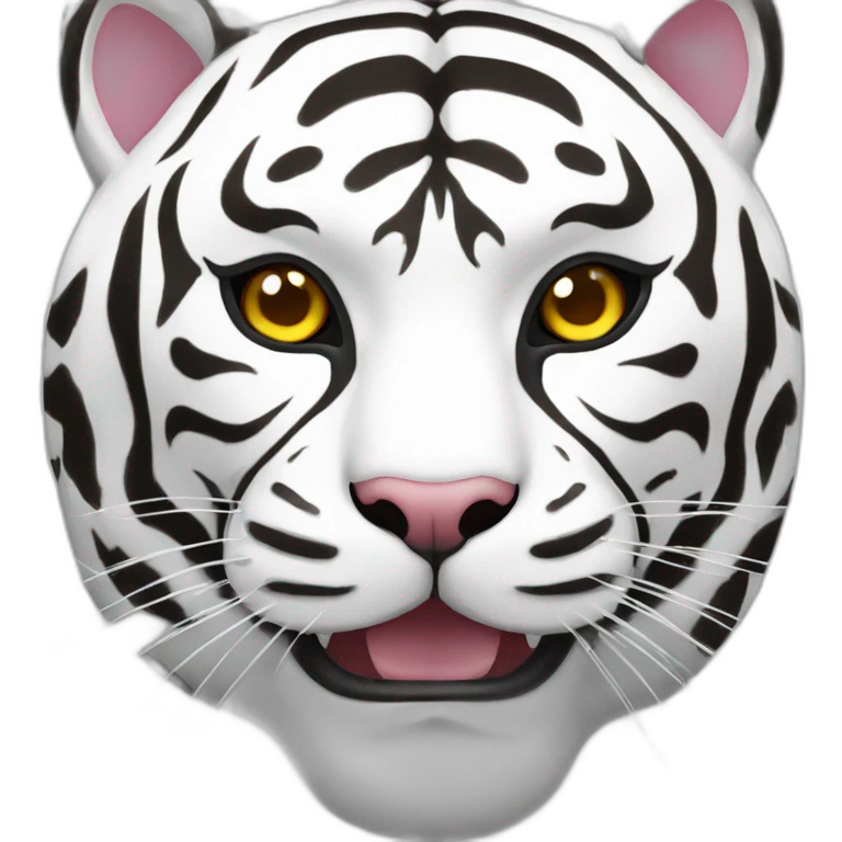 white tiger Japanese mask emoji
