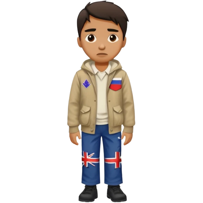 a person wandering between the side of imperialism and the side of nationalism emoji