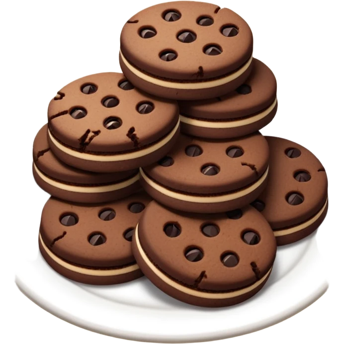 A plate of chocolate shortbread cookies emoji