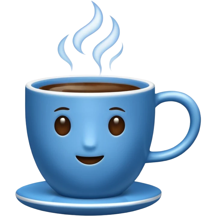 hot blue coffe cup emoji