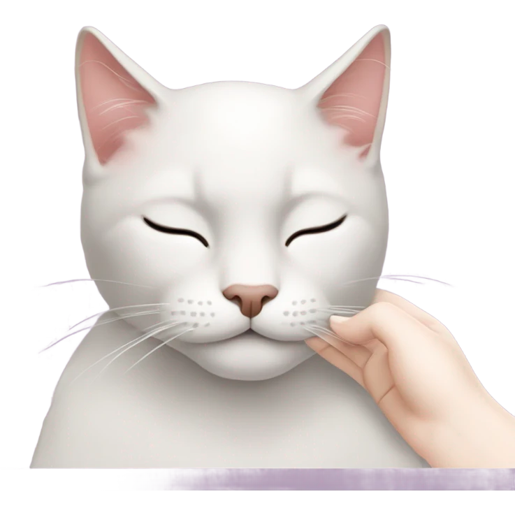 Cat getting head massage  emoji