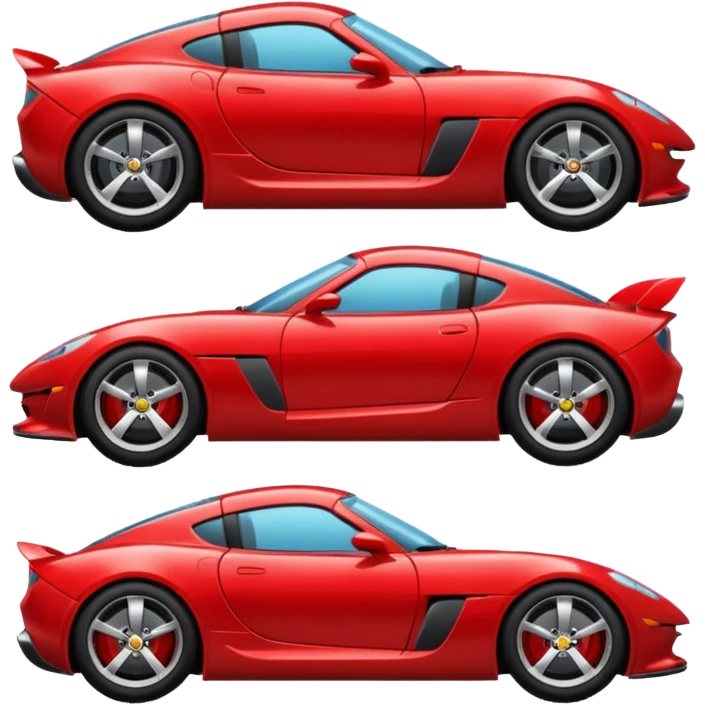 red sport car emoji